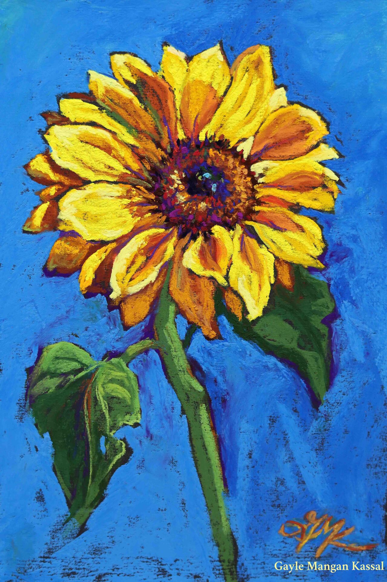 KassalGayleMangan Still Standing last sunflower Pastel 2023 pr
